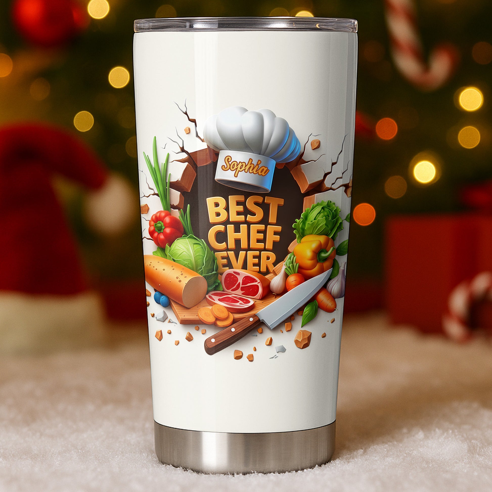 Best Chef Ever With Chef Hat And Fresh Ingredients