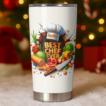 Best Chef Ever With Chef Hat And Fresh Ingredients