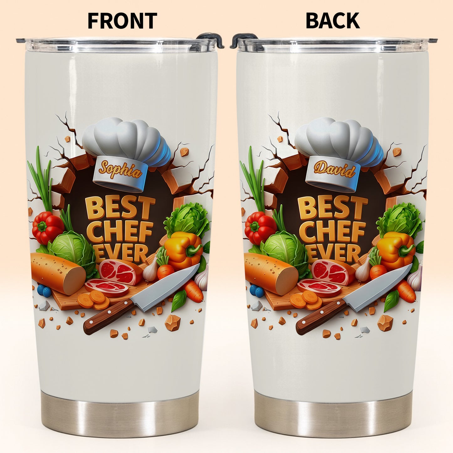 Best Chef Ever With Chef Hat And Fresh Ingredients