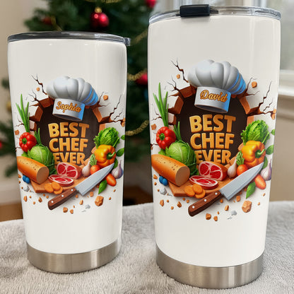 Best Chef Ever With Chef Hat And Fresh Ingredients