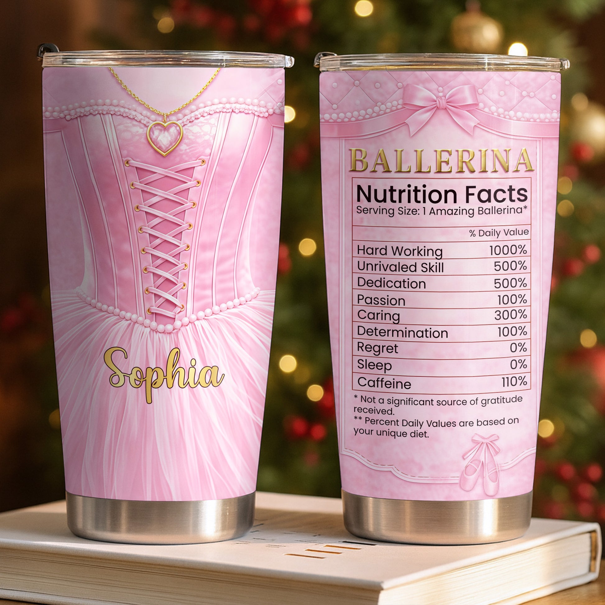 Ballerina Nutrition Facts, Ballet Tutu And Heart Necklace