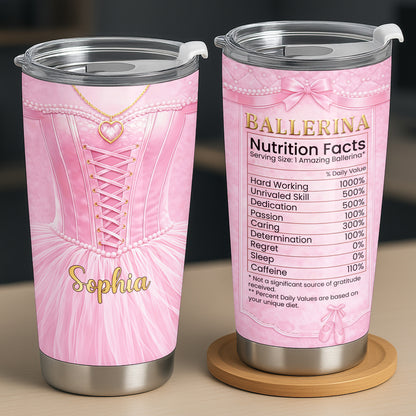 Ballerina Nutrition Facts, Ballet Tutu And Heart Necklace