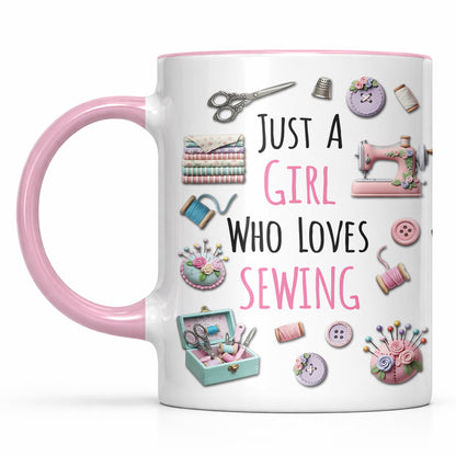 Just A Girl Who Loves Sewing With Scissors And Buttons