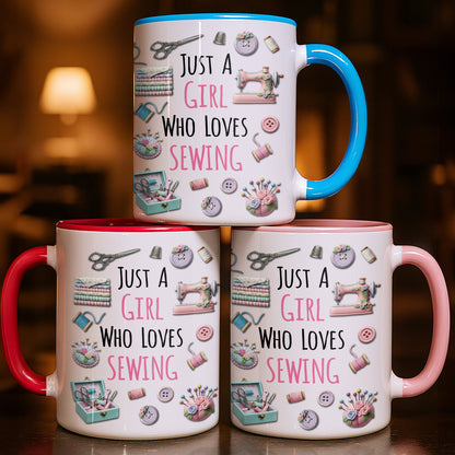 Just A Girl Who Loves Sewing With Scissors And Buttons