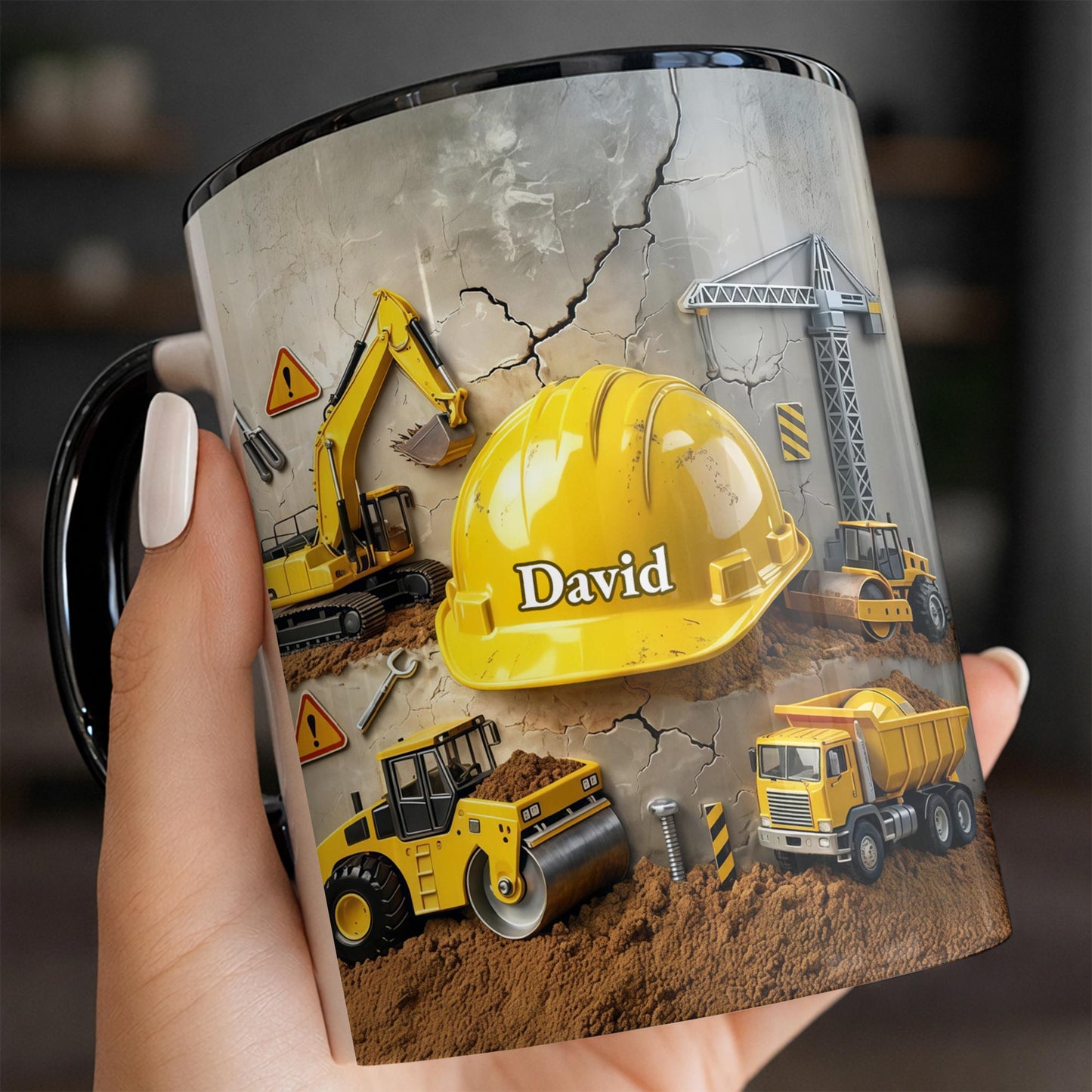 Customizable Construction Themed Builder Mug
