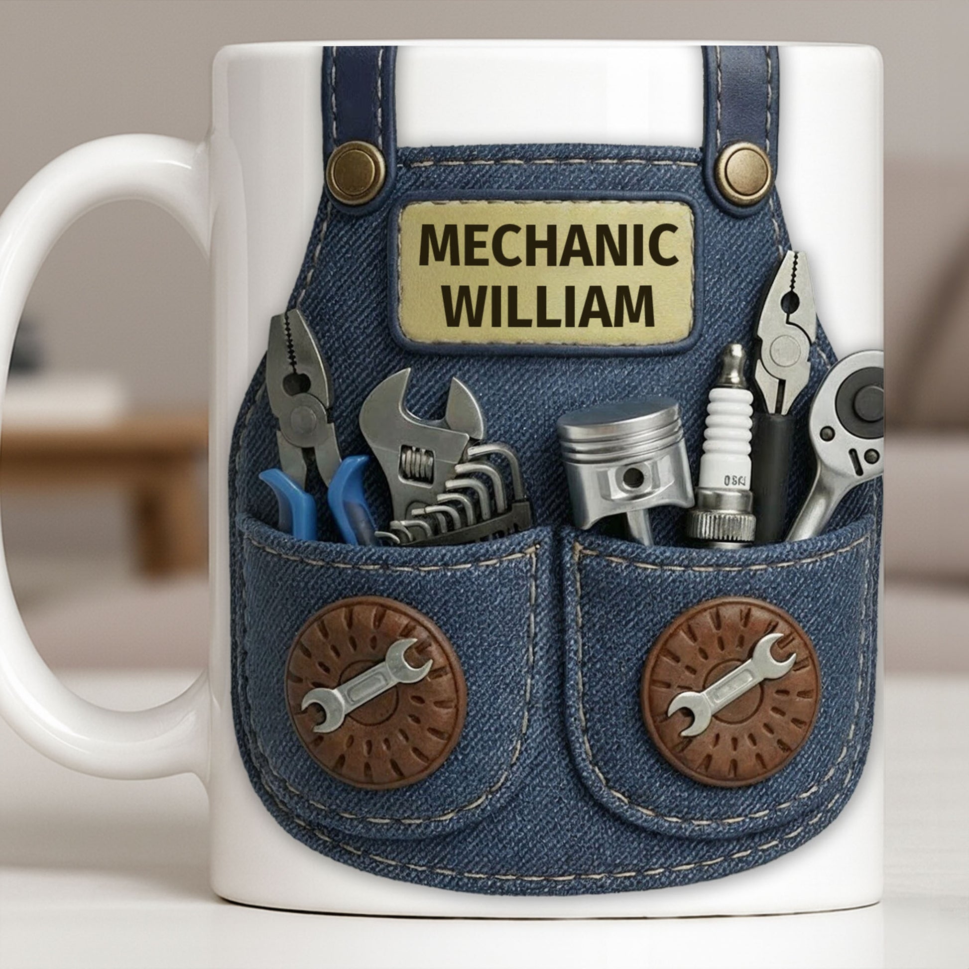 Mechanic [Personalized Name] With Tools Design