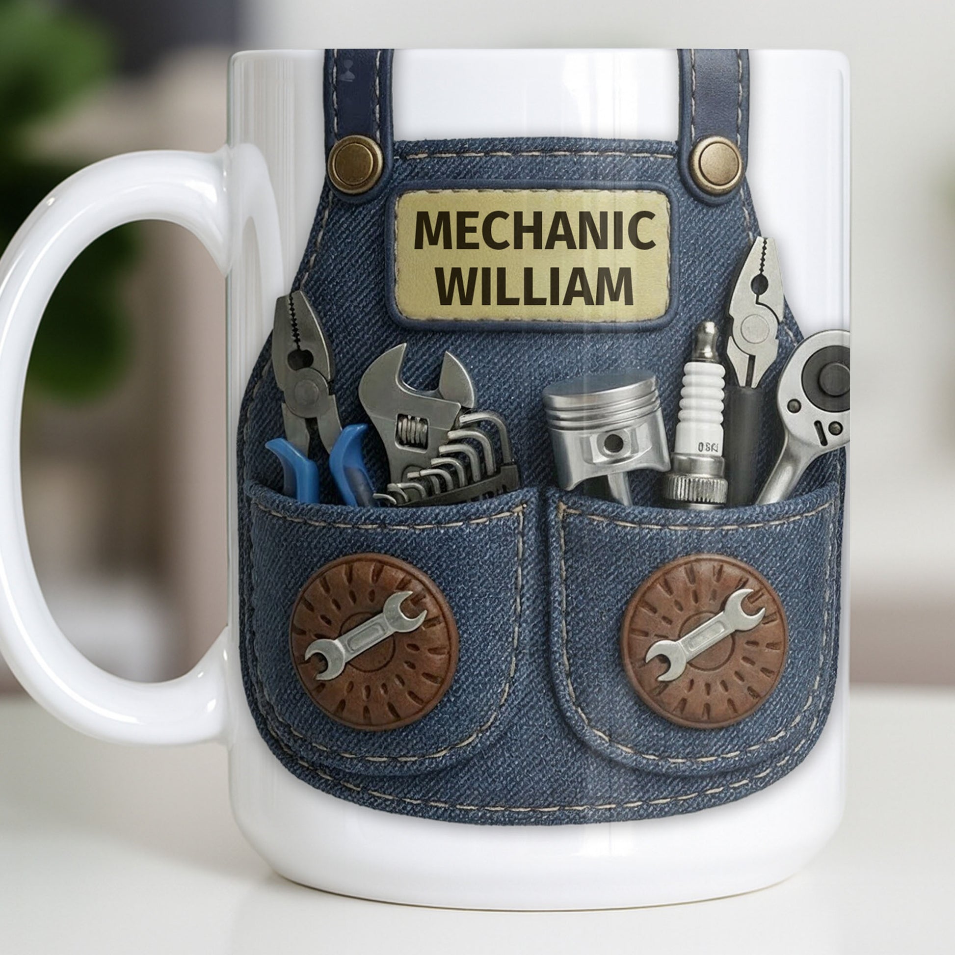 Mechanic [Personalized Name] With Tools Design