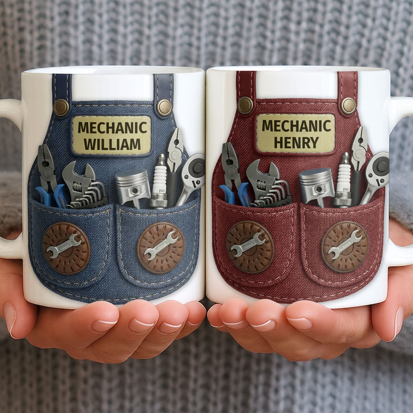 Mechanic [Personalized Name] With Tools Design