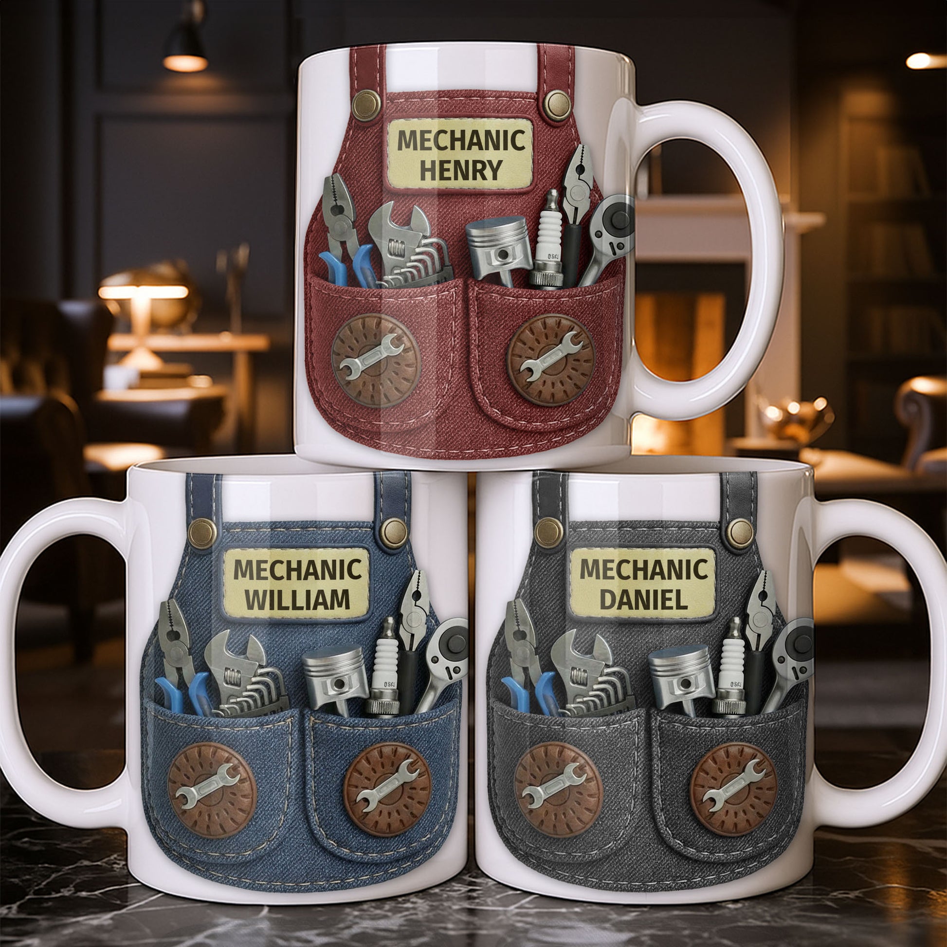 Mechanic [Personalized Name] With Tools Design