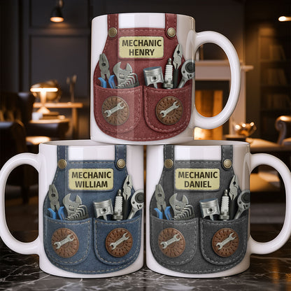 Mechanic [Personalized Name] With Tools Design