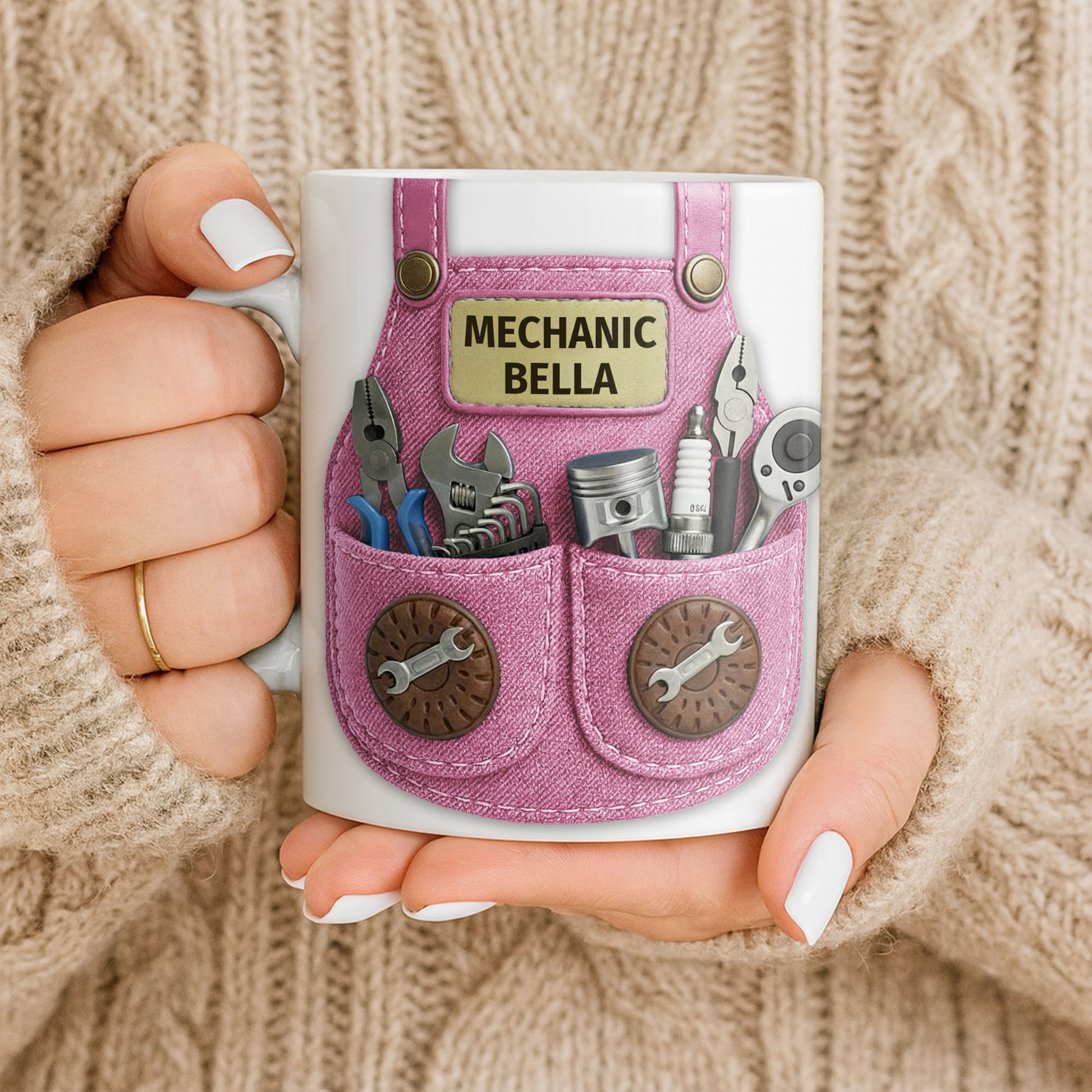 Mechanic [Personalized Name] With Tools Design