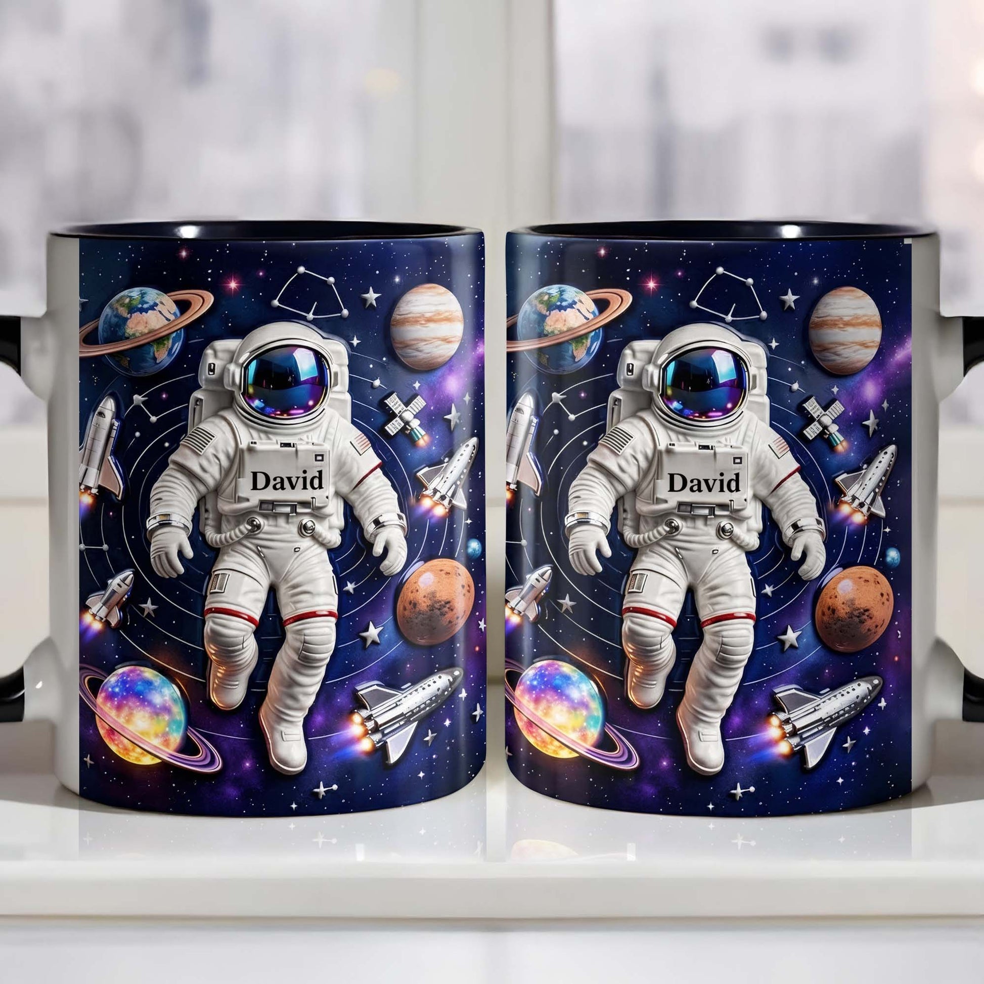 Explore The Galaxy With Custom Astronaut And Planets Design