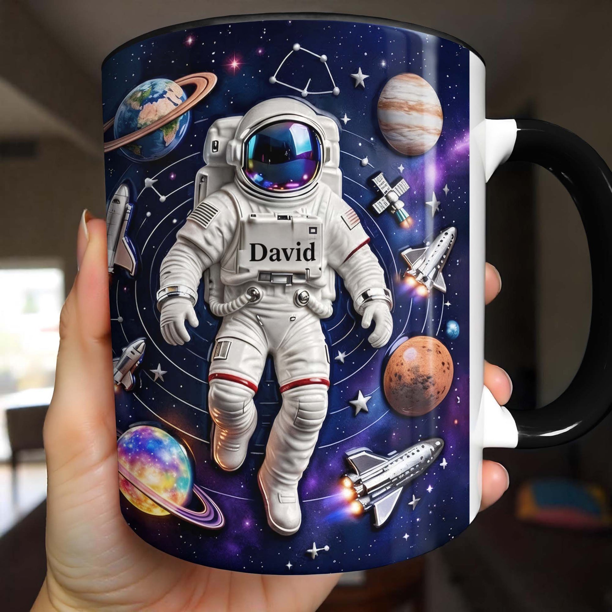 Explore The Galaxy With Custom Astronaut And Planets Design