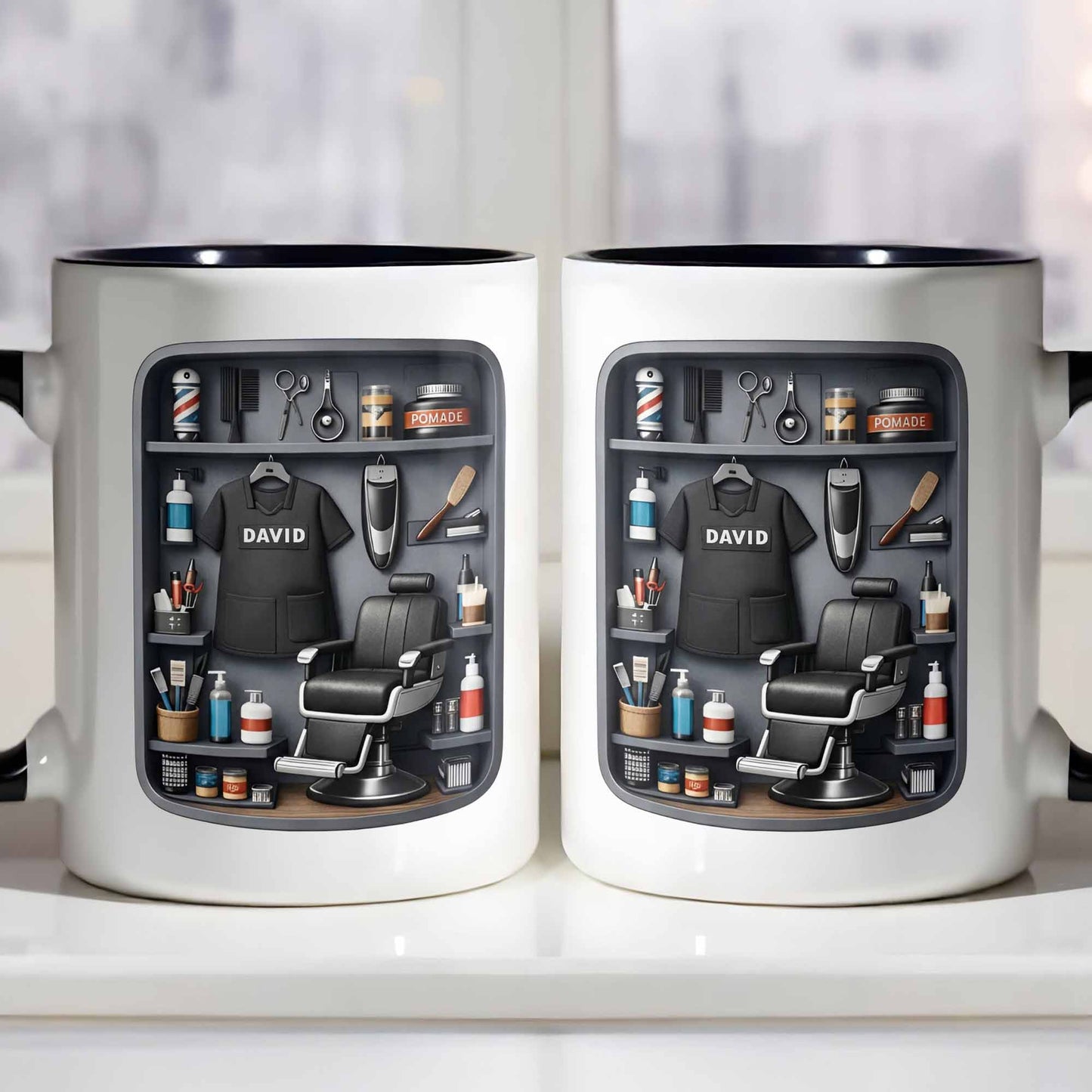 Customized Barber Tools Design, Barber Chair And Scissors