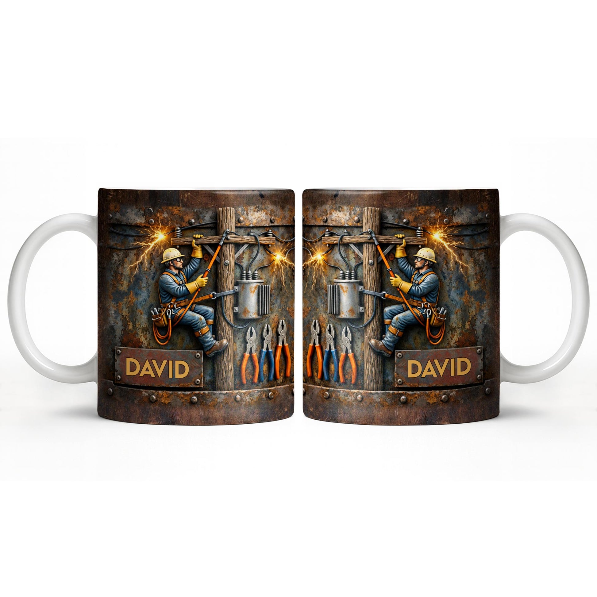 Celebrate The Hardworking Lineman With A Custom Mug