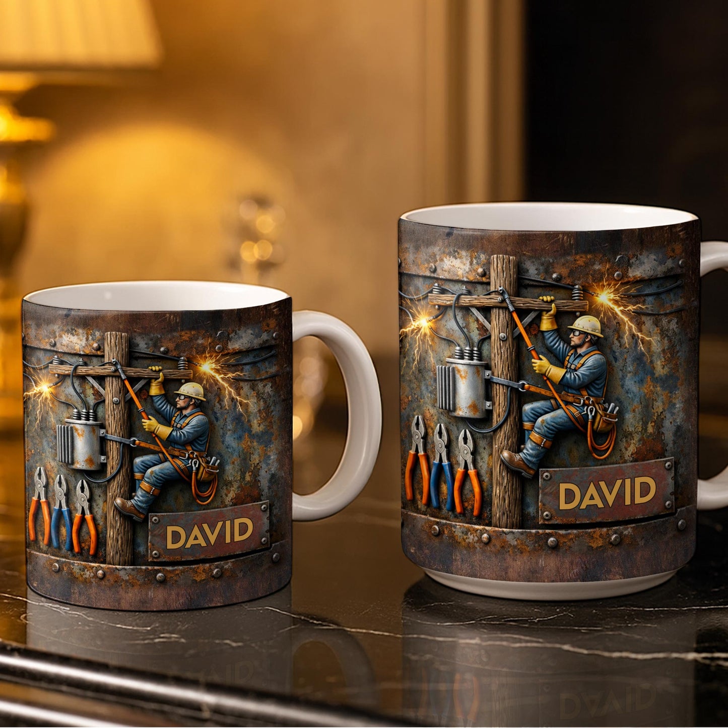 Celebrate The Hardworking Lineman With A Custom Mug