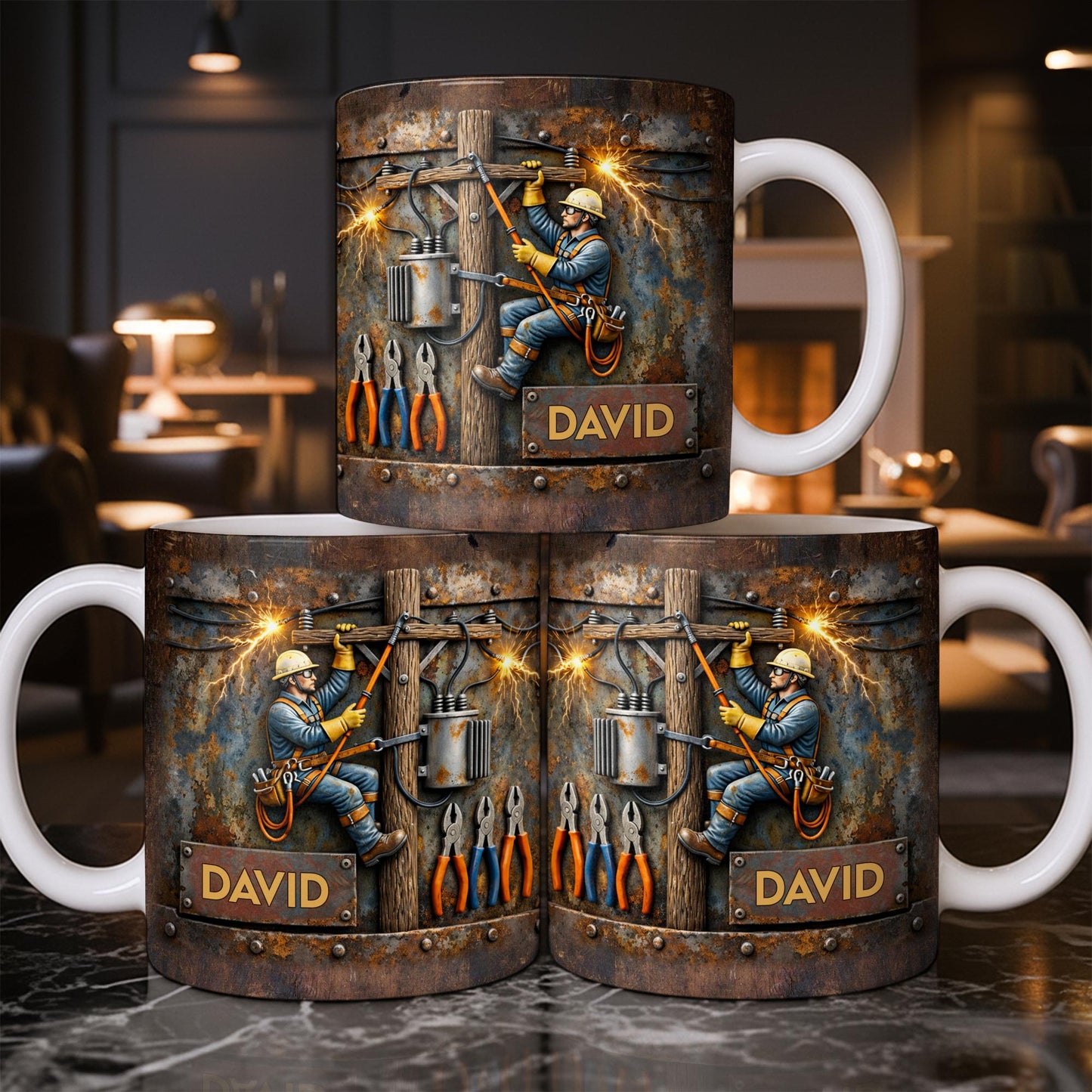 Celebrate The Hardworking Lineman With A Custom Mug