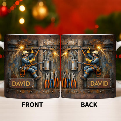 Celebrate The Hardworking Lineman With A Custom Mug