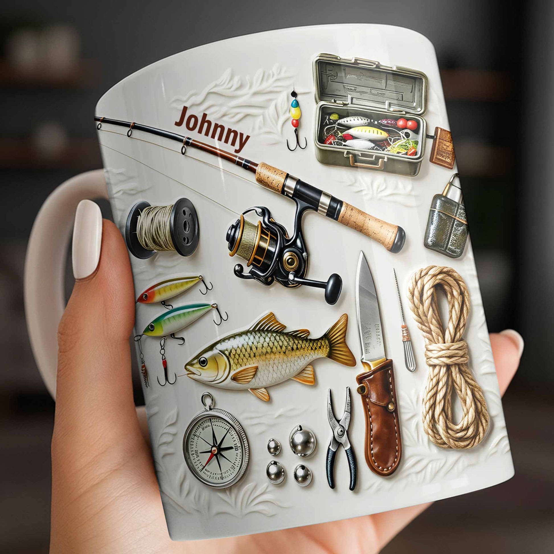 Personalize Your Fishing Passion With Tackle Box And Fish Design