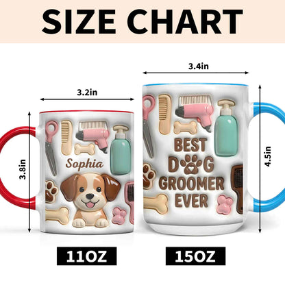 Cute Dog Grooming Life With Dog Bone And Groomer Tools