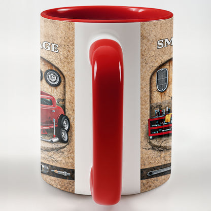 Garage Personalization With Vintage Classic Car And Tools