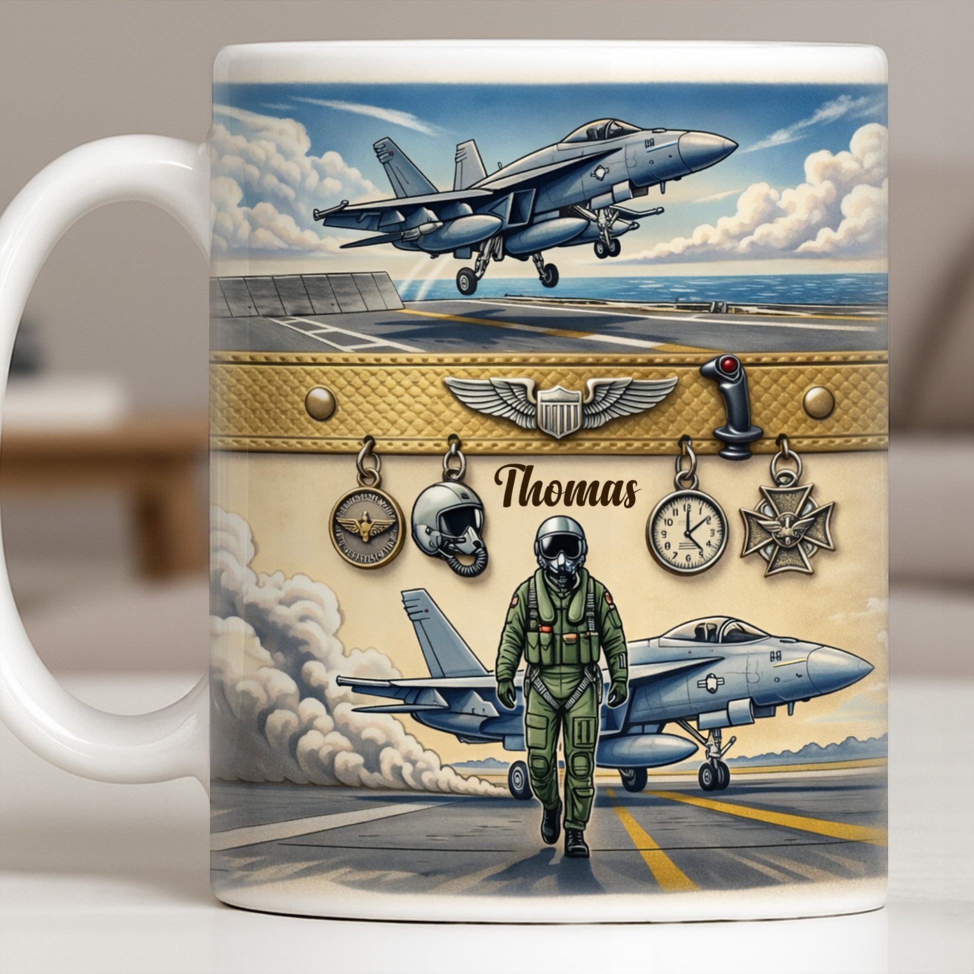 Customizable Military Pilot And Jets Theme