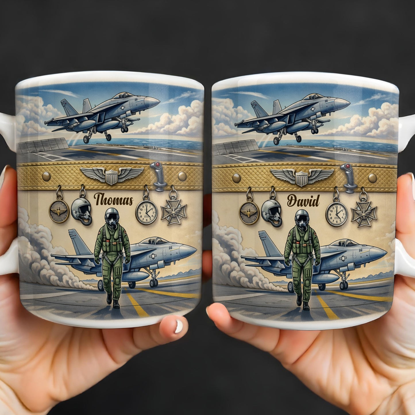 Customizable Military Pilot And Jets Theme