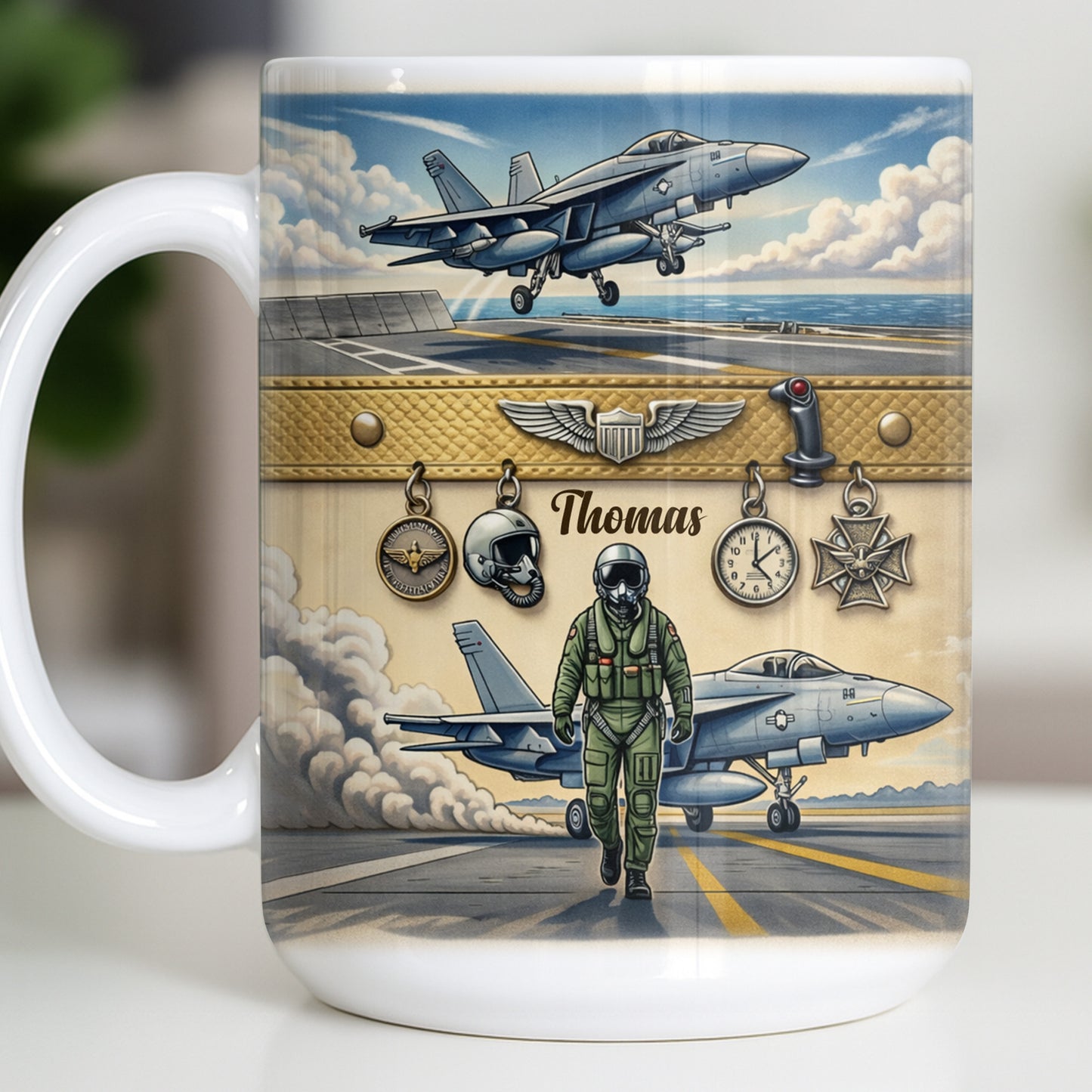 Customizable Military Pilot And Jets Theme
