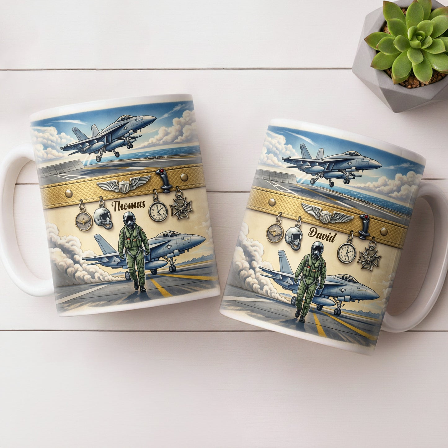 Customizable Military Pilot And Jets Theme