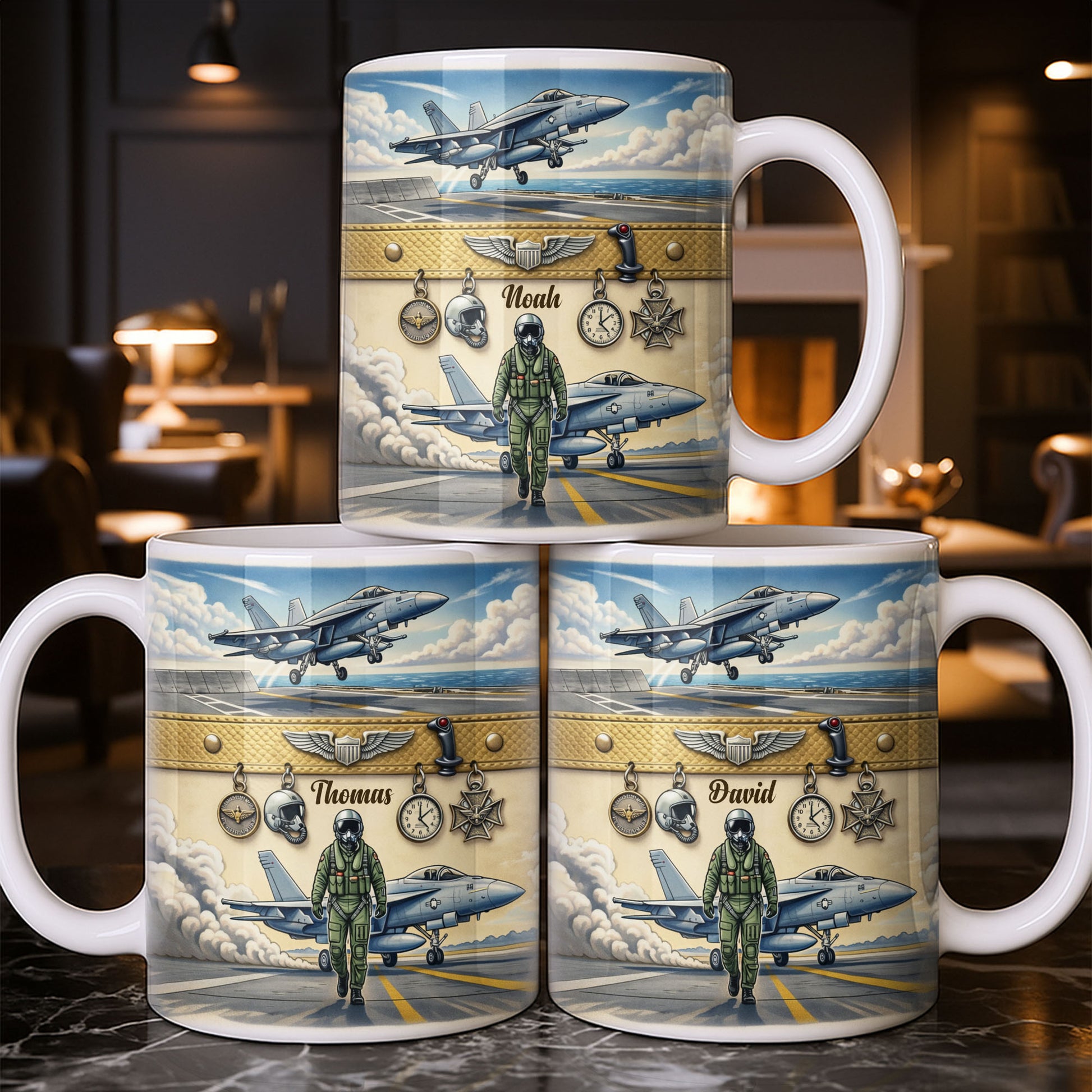 Customizable Military Pilot And Jets Theme