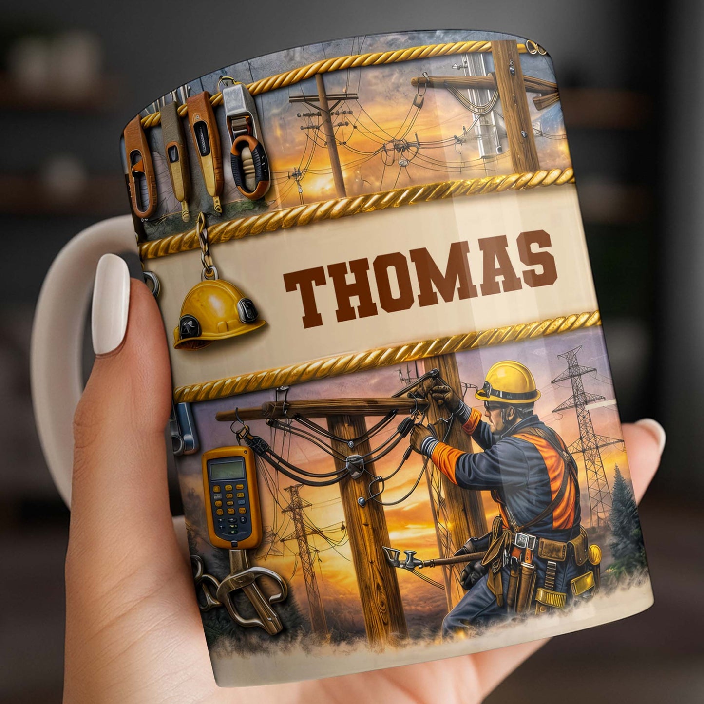 Celebrate The Hardworking Lineman, Utility Pole Design