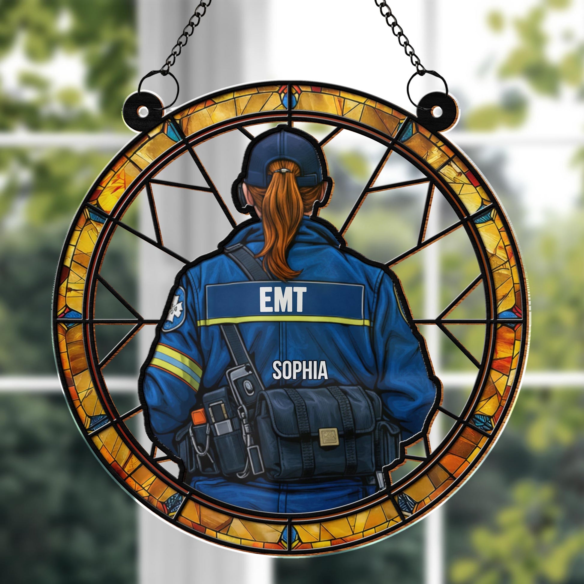 Custom EMT Suncatcher With Medical Gear
