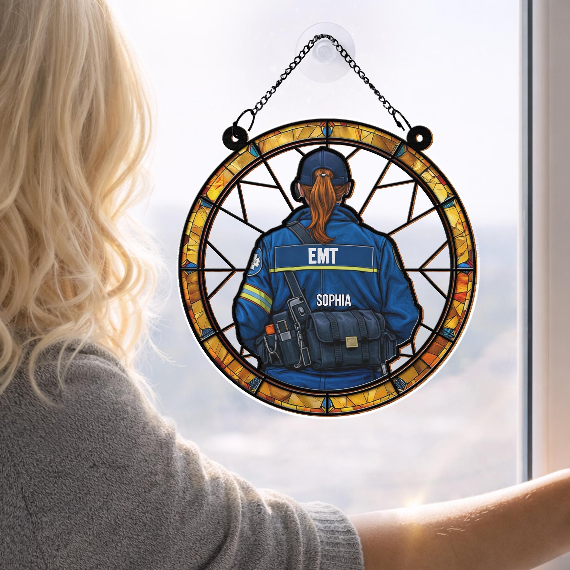 Custom EMT Suncatcher With Medical Gear