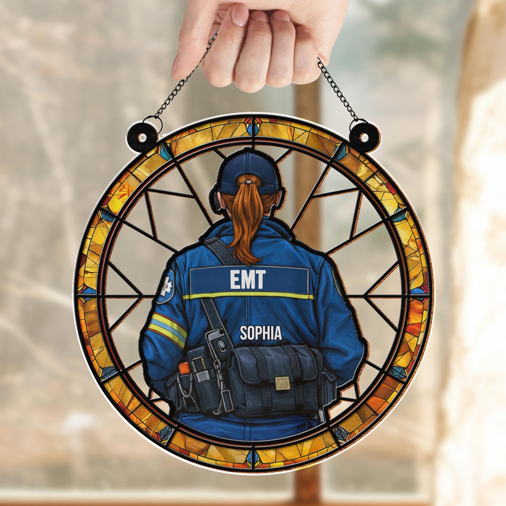 Custom EMT Suncatcher With Medical Gear
