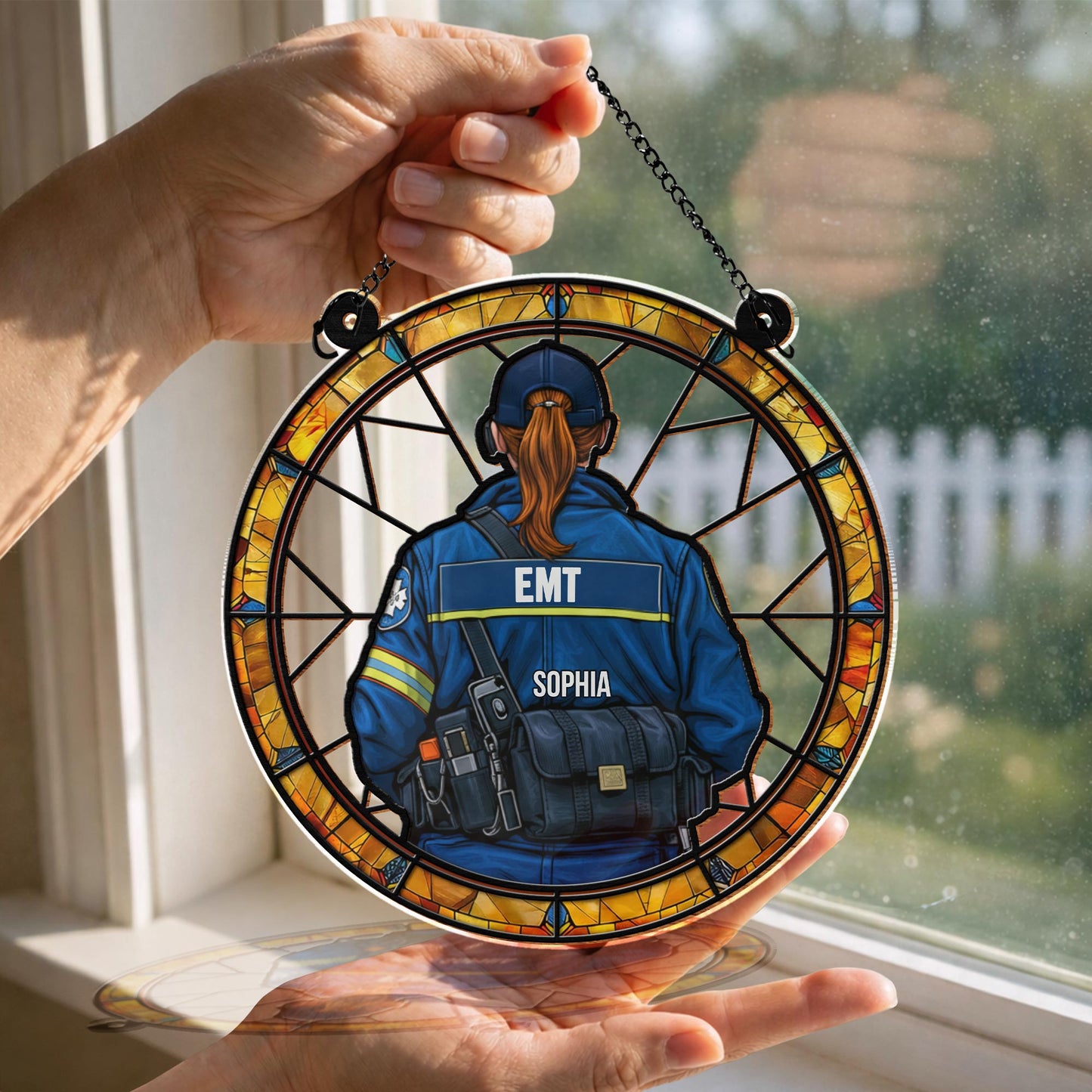 Custom EMT Suncatcher With Medical Gear