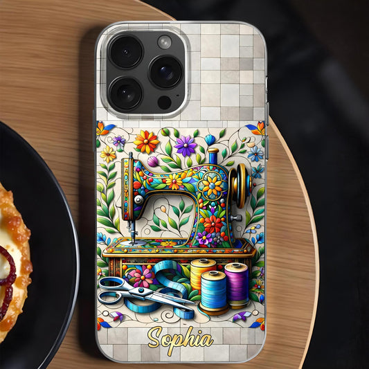 To My Wonderful Seamstress, Sewing Machine And Colorful Threads