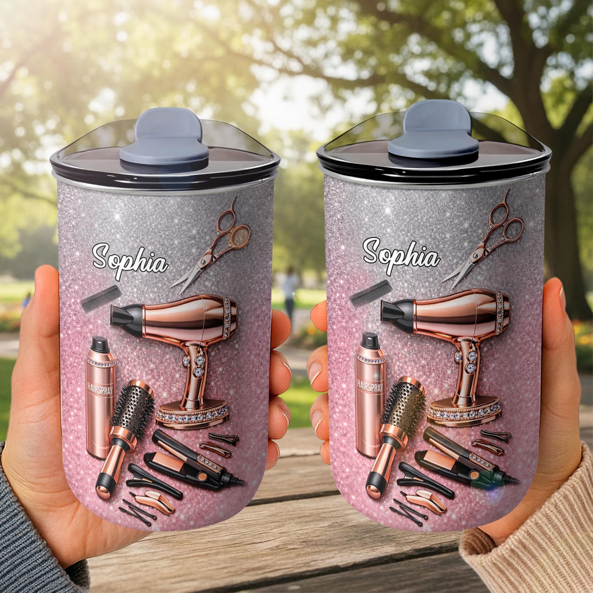 Professional Hairstylist Tools And Accessories Rose Gold Glitter