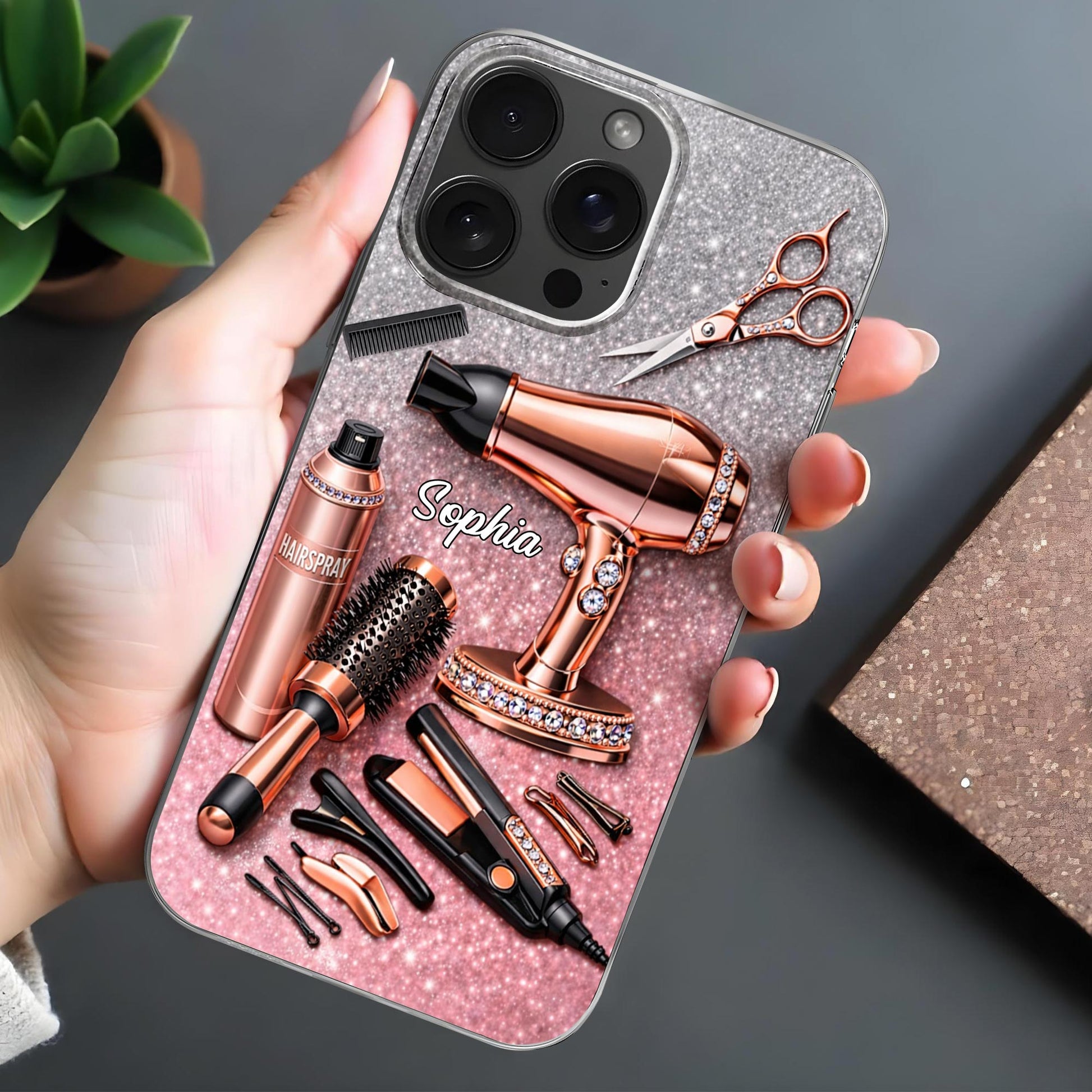 Stylish Hair Styling Tools Phone Case