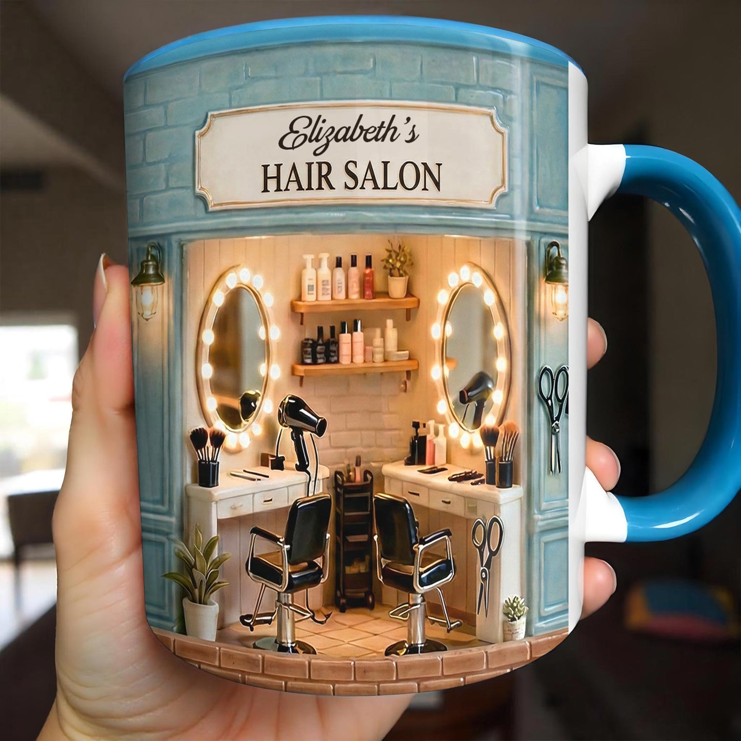 My Hair Salon Design With Barber Chairs And Mirrors