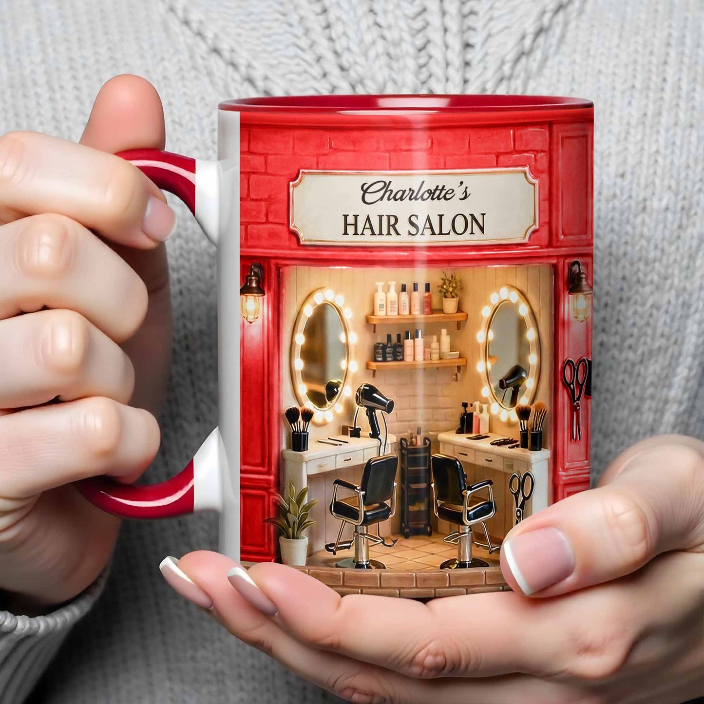 My Hair Salon Design With Barber Chairs And Mirrors