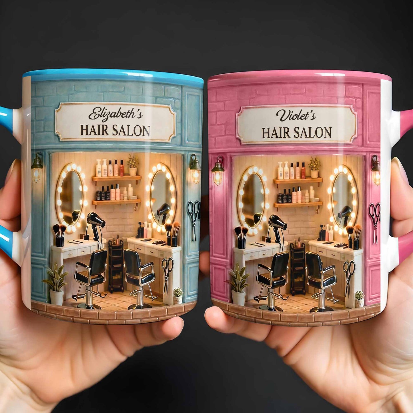 My Hair Salon Design With Barber Chairs And Mirrors