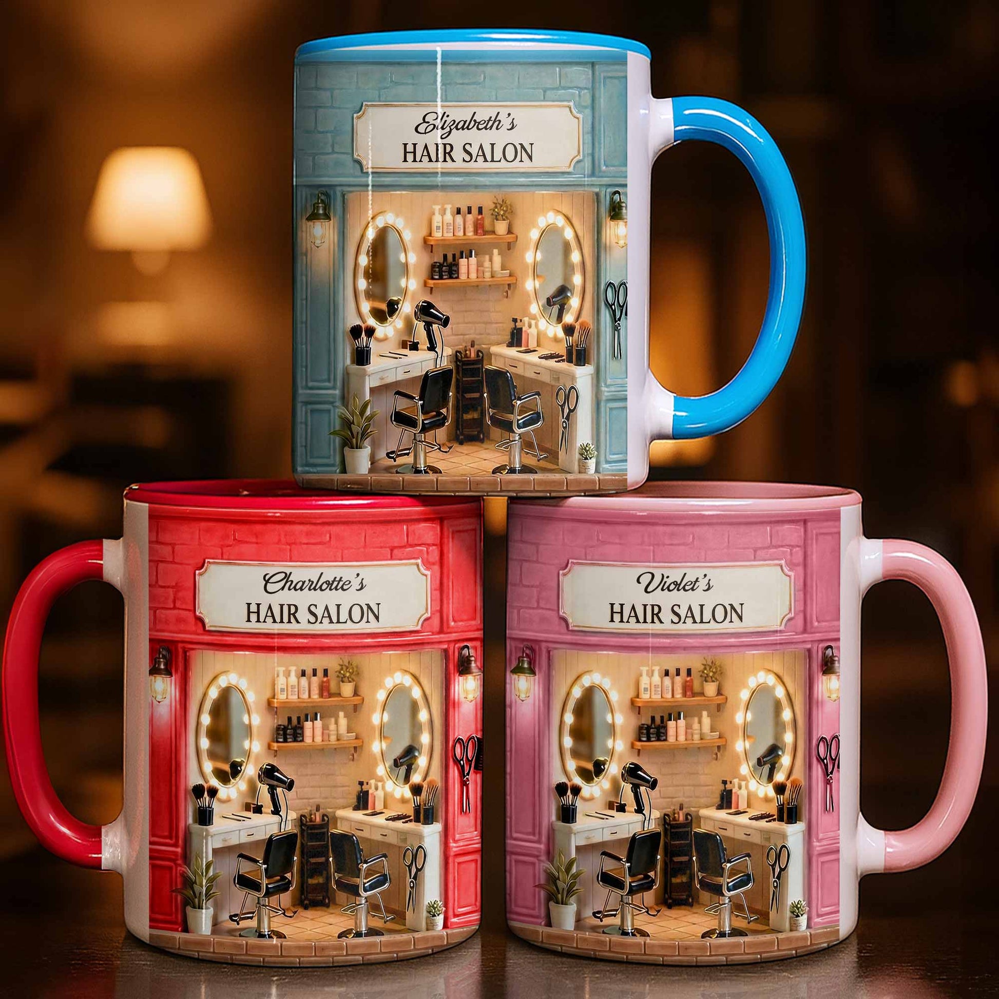 My Hair Salon Design With Barber Chairs And Mirrors