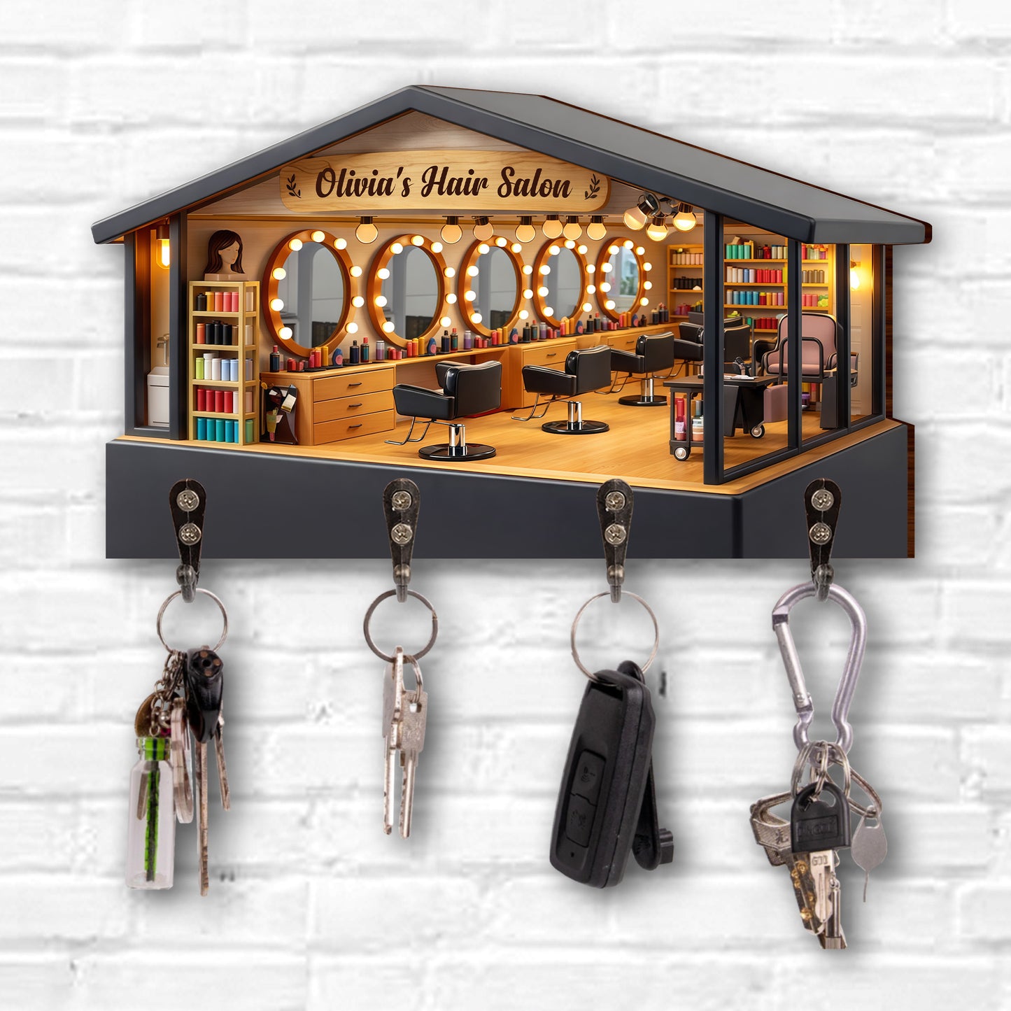 My Hair Salon Miniature Design With Barber Chairs And Vanity Mirrors