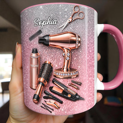 Stylist Tools and Sparkles Hair Dryer Scissors and Flat Iron