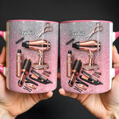 Stylist Tools and Sparkles Hair Dryer Scissors and Flat Iron