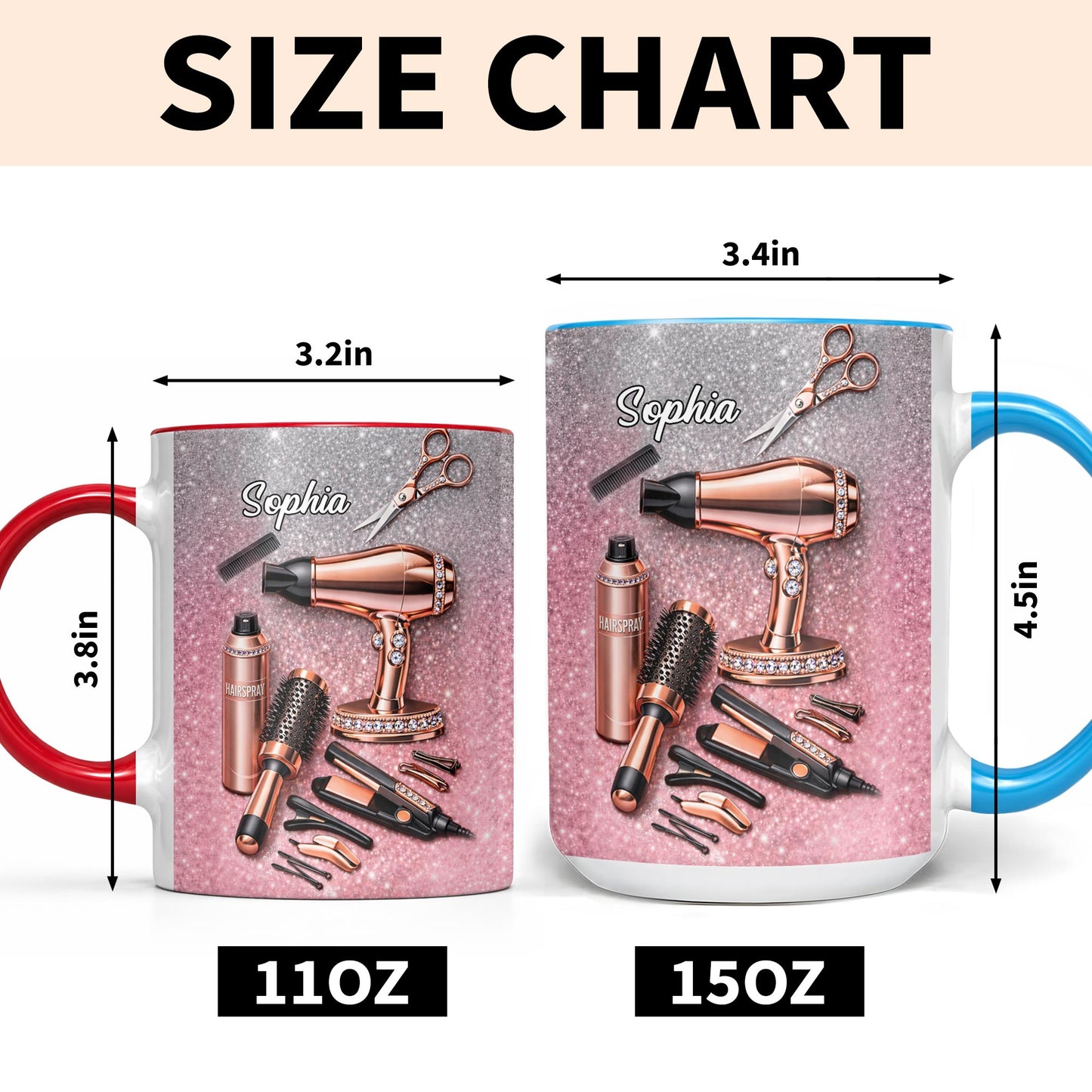 Stylist Tools and Sparkles Hair Dryer Scissors and Flat Iron