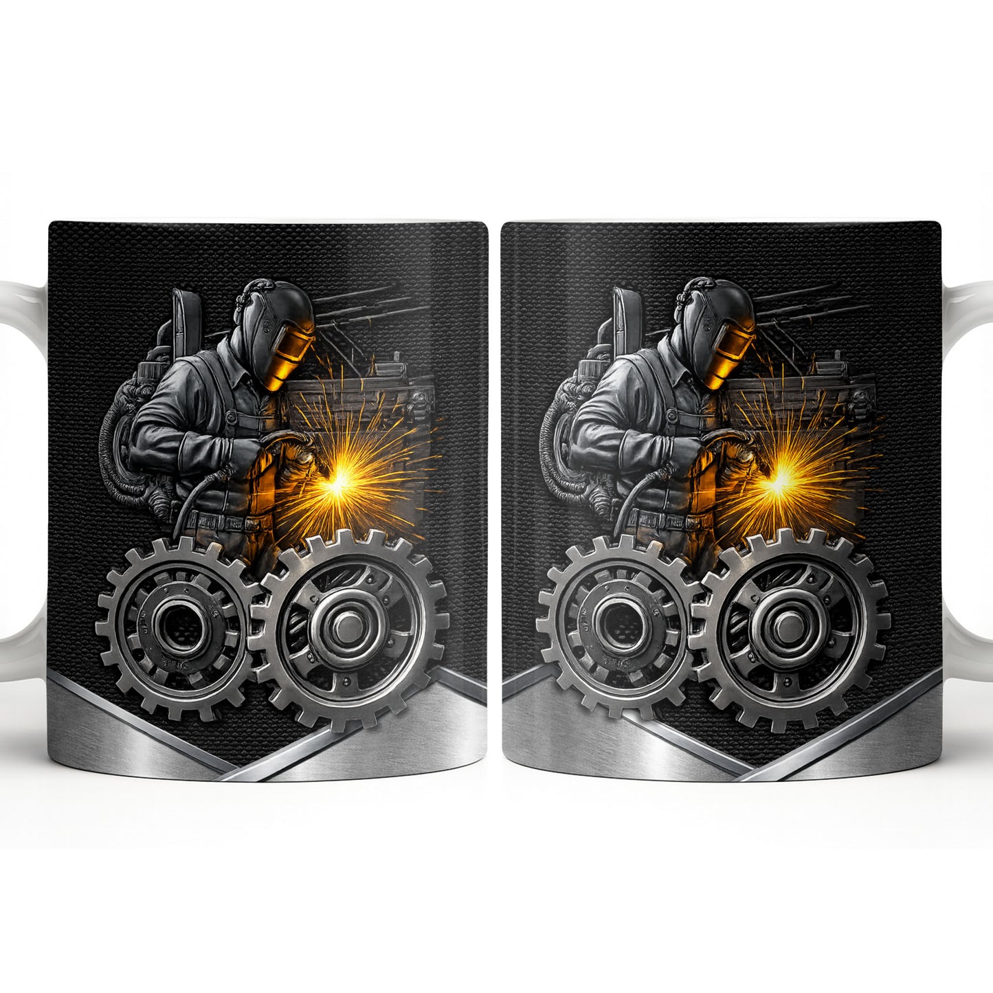 Stay Bold And Inspired, Featuring Welding Helmet And Gears - Personalized Custom Coffee Mug - JBS112_MG