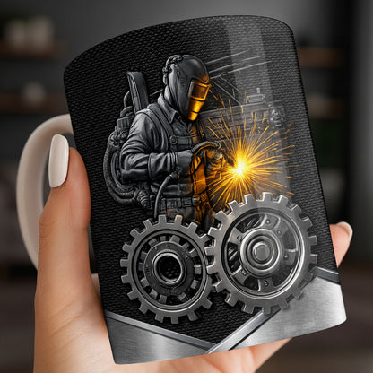 Stay Bold And Inspired, Featuring Welding Helmet And Gears - Personalized Custom Coffee Mug - JBS112_MG