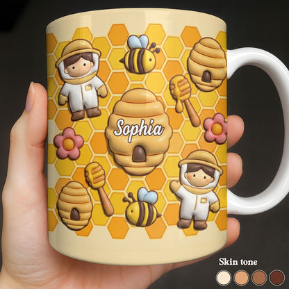 Celebrate A Special Bond With Bee And Honeycomb Design