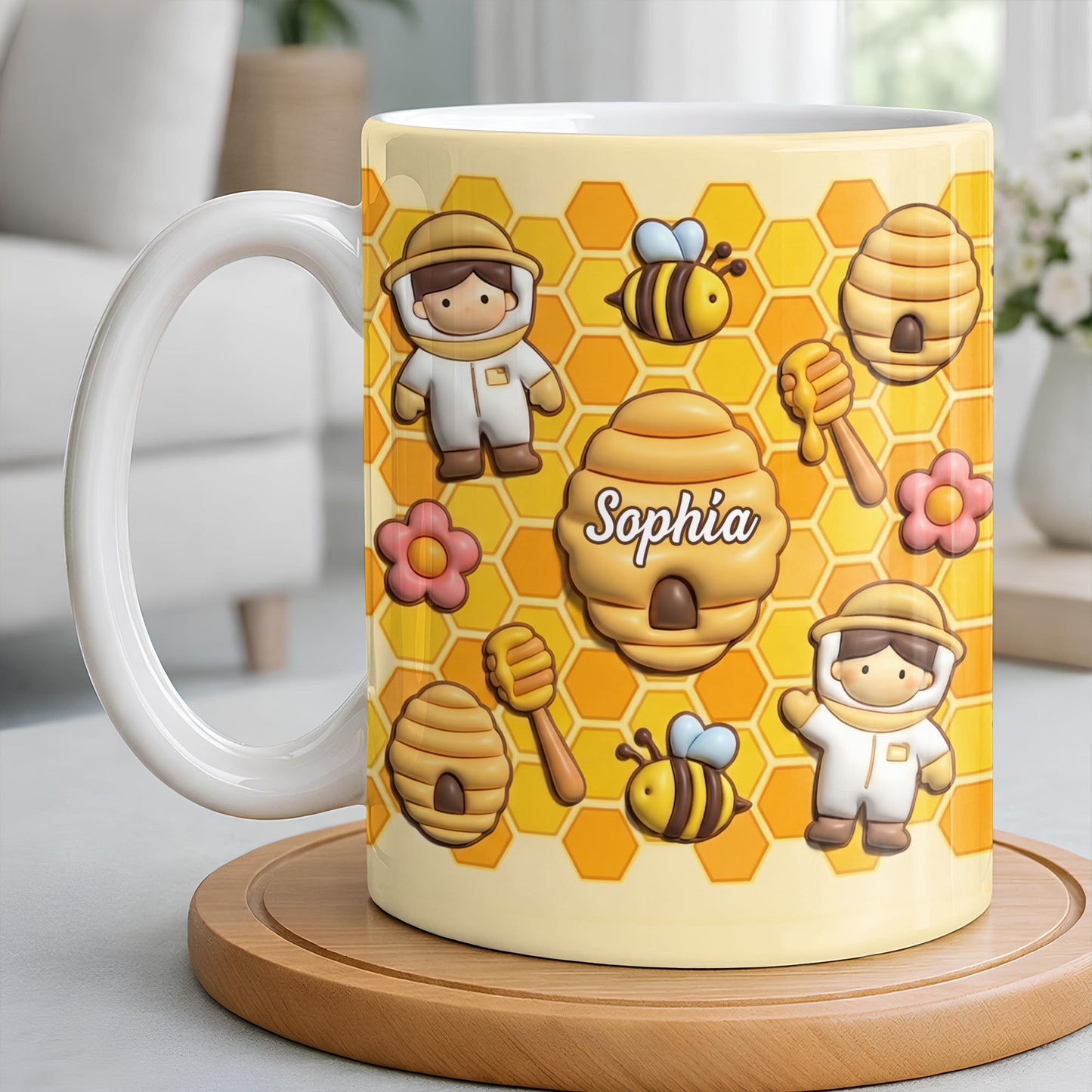Celebrate A Special Bond With Bee And Honeycomb Design
